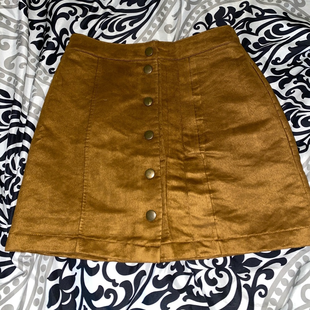 Old Navy | Suede button-up skirt
